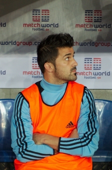 David Villa gjorde mål i sin sista match med spanska landslaget.