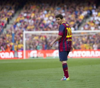 Trots att Messi spelade på hög nivå föll Barcelona 30 september bota mot Paris Saint Germain. Foto: San Diego Shooter
