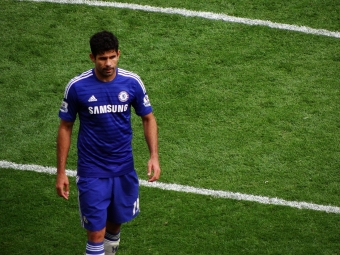 Chelseas Diego Costa lyckades äntligen göra sitt första mål i spanska landslaget i officiella sammanhang