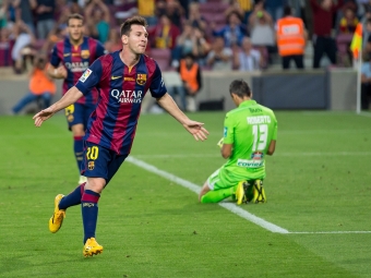 Med sitt mål är Messi bara ett från att tangera Raúls rekord i Champions League.