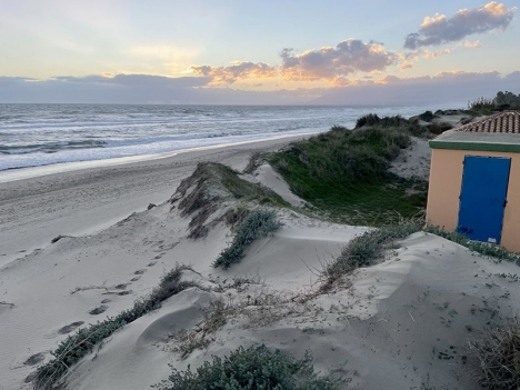 Här vid stranden Real de Zaragoza, i östra Marbella, kastade den nu dömde mördaren 45-åriga colombianskan Natalias kvarlevor i havet.