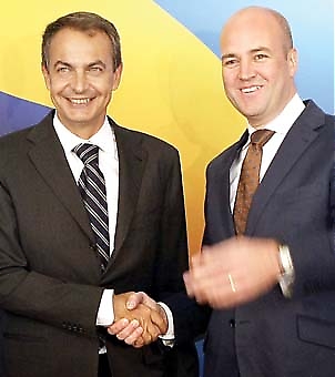 Spaniens regeringschef José Luis Rodríguez Zapatero besökte 31 augusti i Stockholm statsminister Fredrik Reinfeldt, under Sveriges ordförandeskap i EU. Foto: Gunnar Seijbold/Regeringskansliet