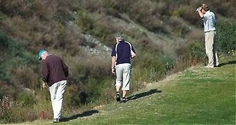 Mer än en spelare fick se efter sin boll i någon av de många ravinerna på Alferini Golf (Los Flamigos).