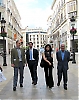 Kammarens delegat i Andalusien Mats Björkman, arrangören av dagens program Nacho Mata, sekreteraren Belén Camarero del Río samt vice ordföranden Fernando Borrachero kunde promenera i solsken på kända Calle Larios, i Málaga.