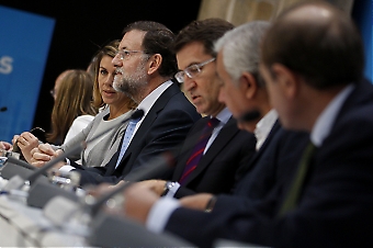 Mariano Rajoy är storfavorit att vinna valet 20 november och vill inte utsätta sig för känsliga frågor från pressen. Foto: PP