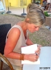 Marbellasvenskan Birgitta Bergin fick signera många exemplar av sin debutroman 