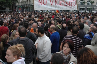 Regeringens delegat i Madrid Cristina Cifuentes börjar tröttna på de allt vanligare demonstrationerna i Madrid.