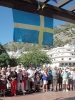 Ett hundratal svenskar hade sökt sig upp till Mijas denna soliga höstdag.