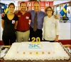 En stor jubileumstårta lagad av Dulce & Salado markerade Sydkustens 20 år. Foto: Bengt Sändh