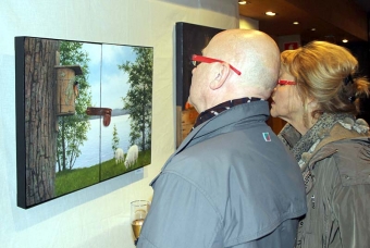 Många av besökarna fascinerades av Lennart Nillsons 